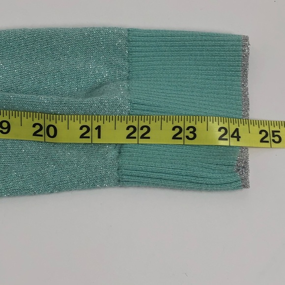 Brooks Brothers 346 Metallic Mint V-Neck Sweater - Picture 7 of 8